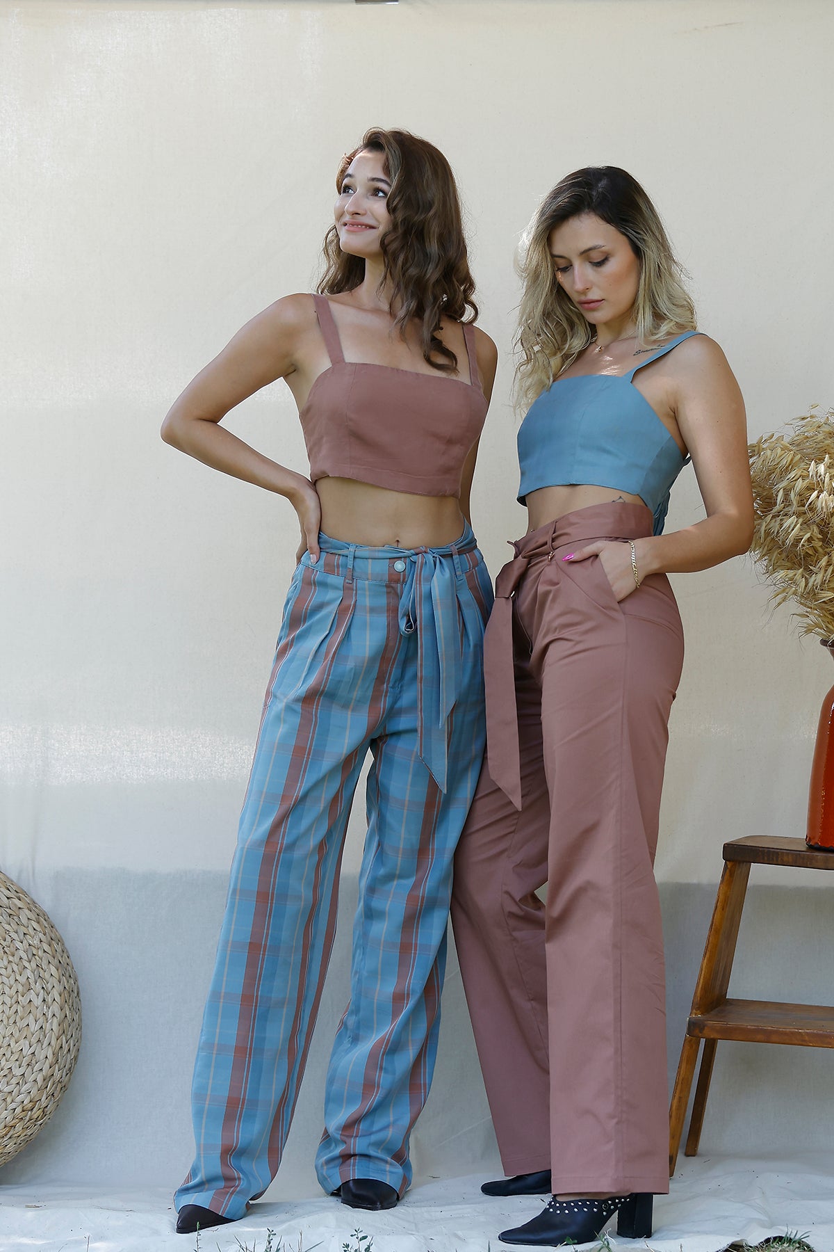 Anka Ekose Pantolon Mavi