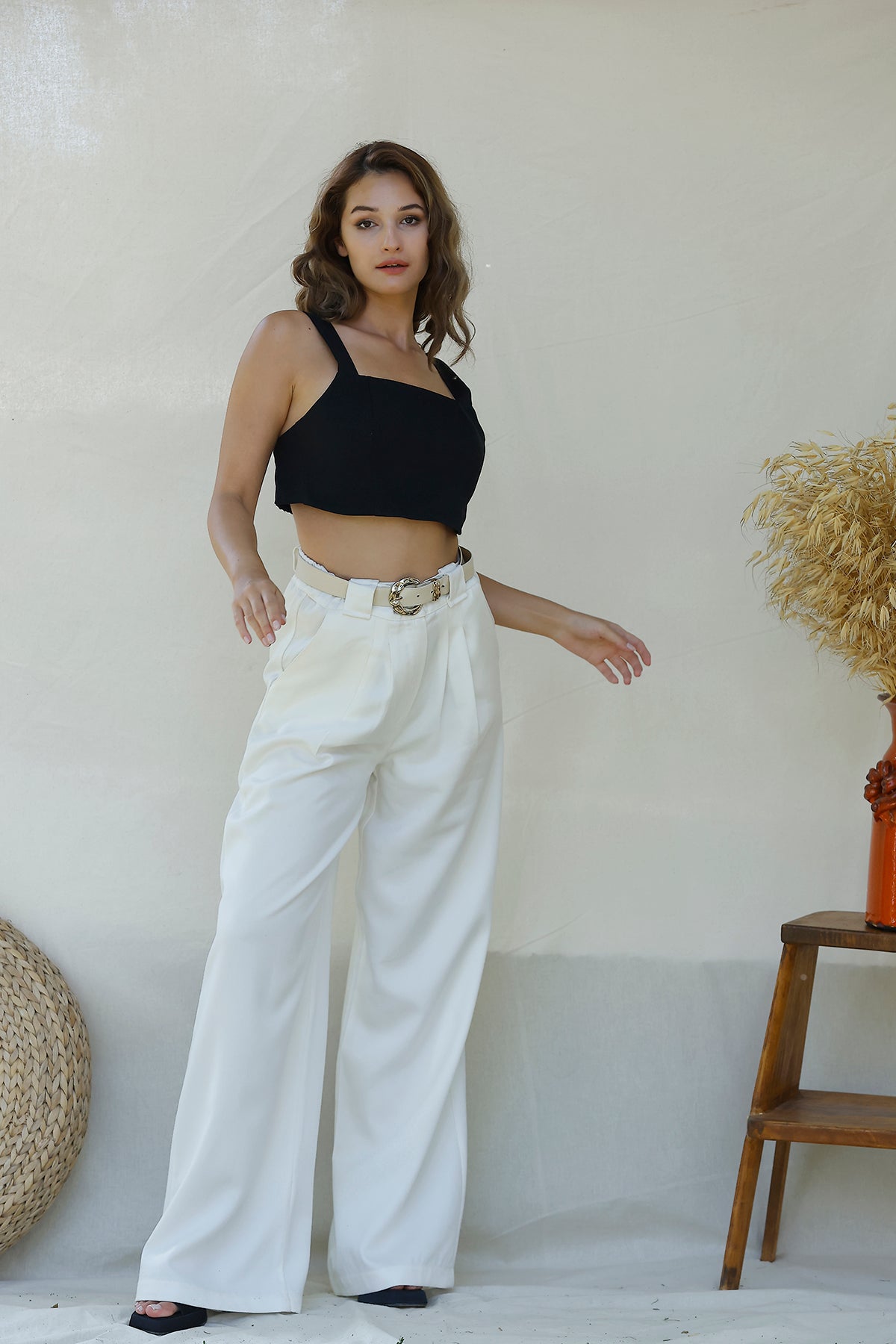 First Lady Beyaz Pantolon