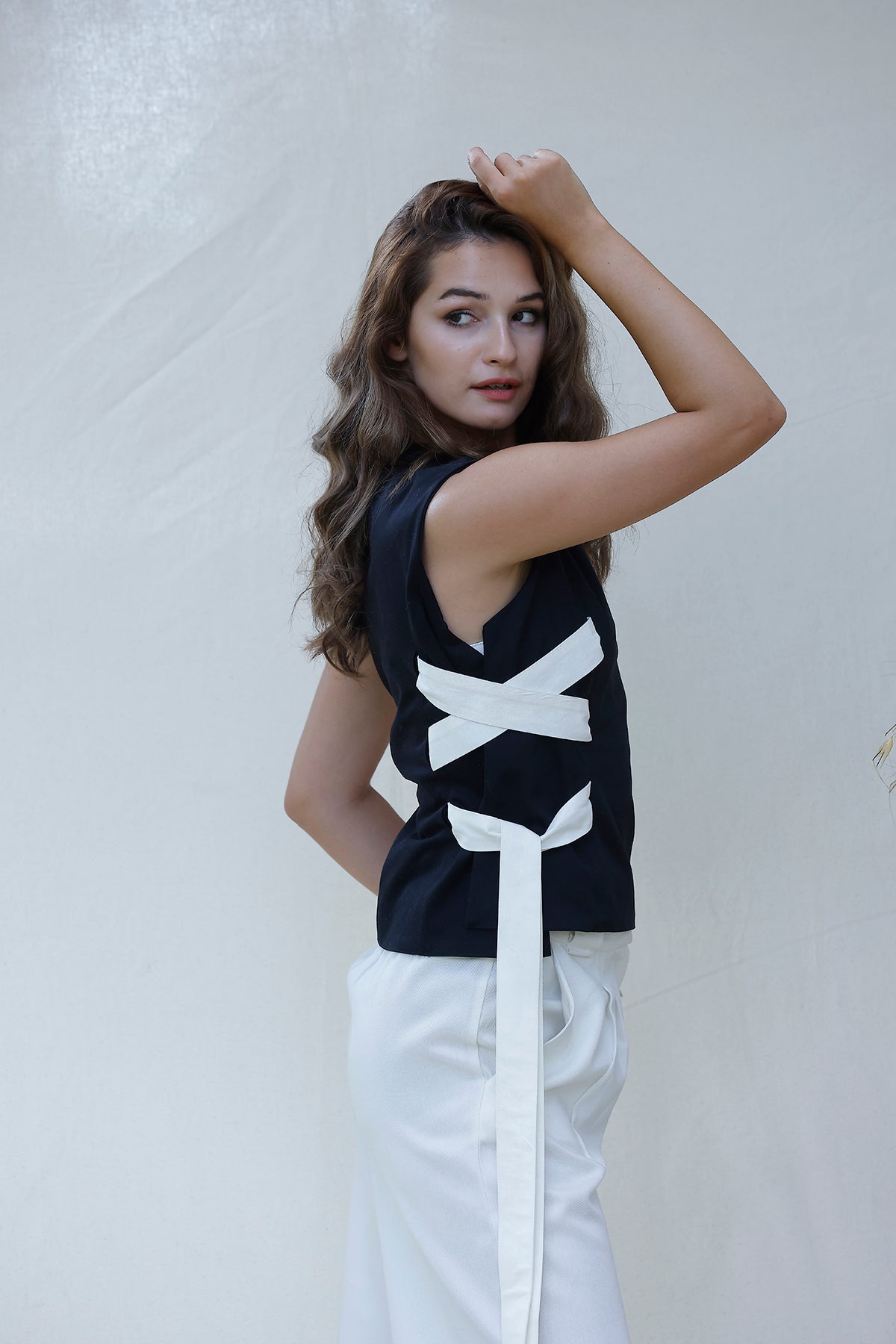 First Lady Bağlamalı Bluz Siyah